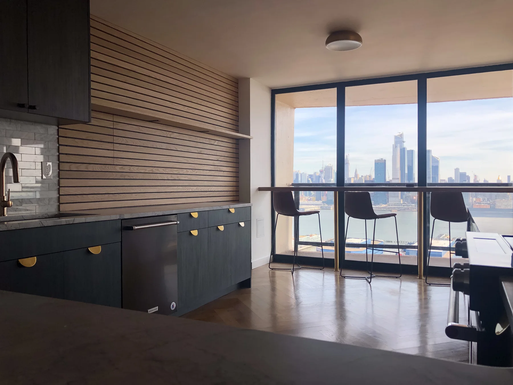 Kitchen and skyline views from HKB project photography